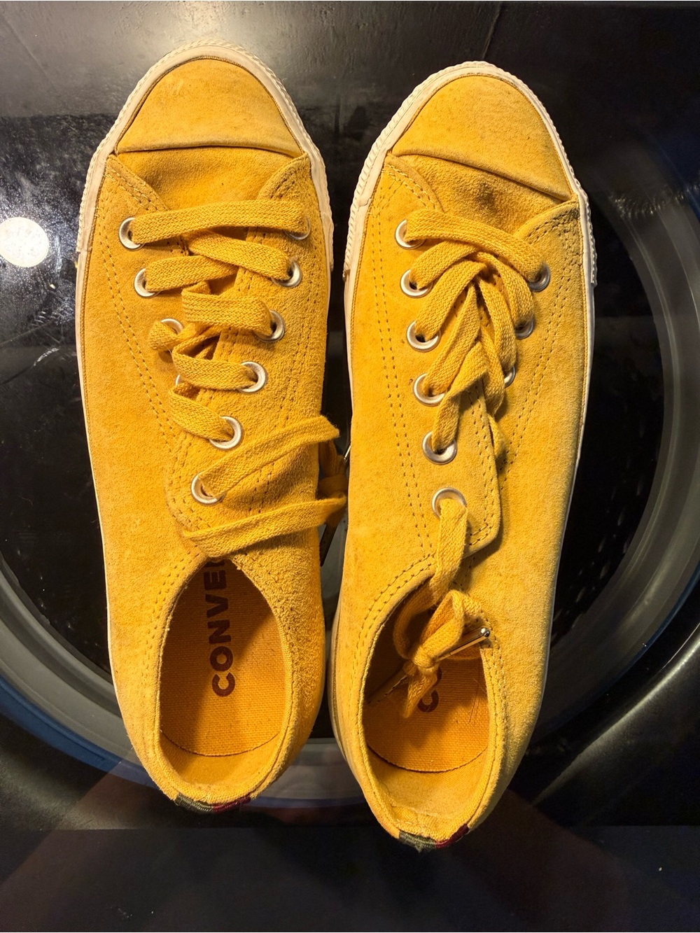 Converse Women's Yellow Suede Low-Top Sneakers